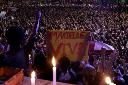 protesta por el asesinato de la concejal Marielle Franco Miles de personas marchan en protesta por el asesinato de una concejal activista